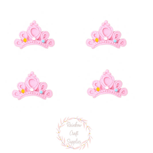 Pink  crown flatback embellishments