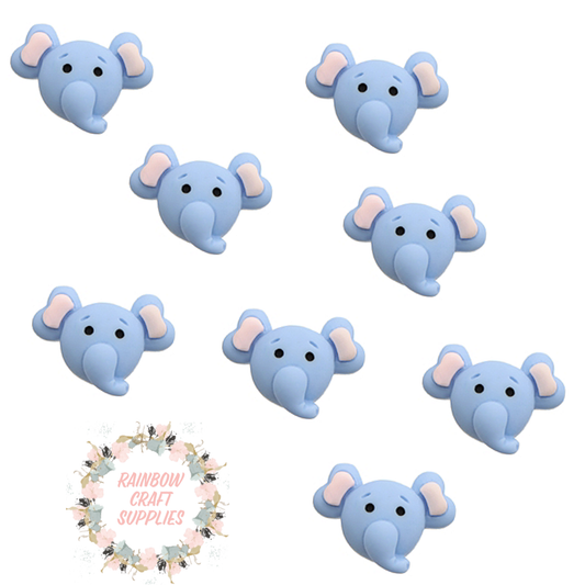 Mini elephant flatback Embellishments x  10