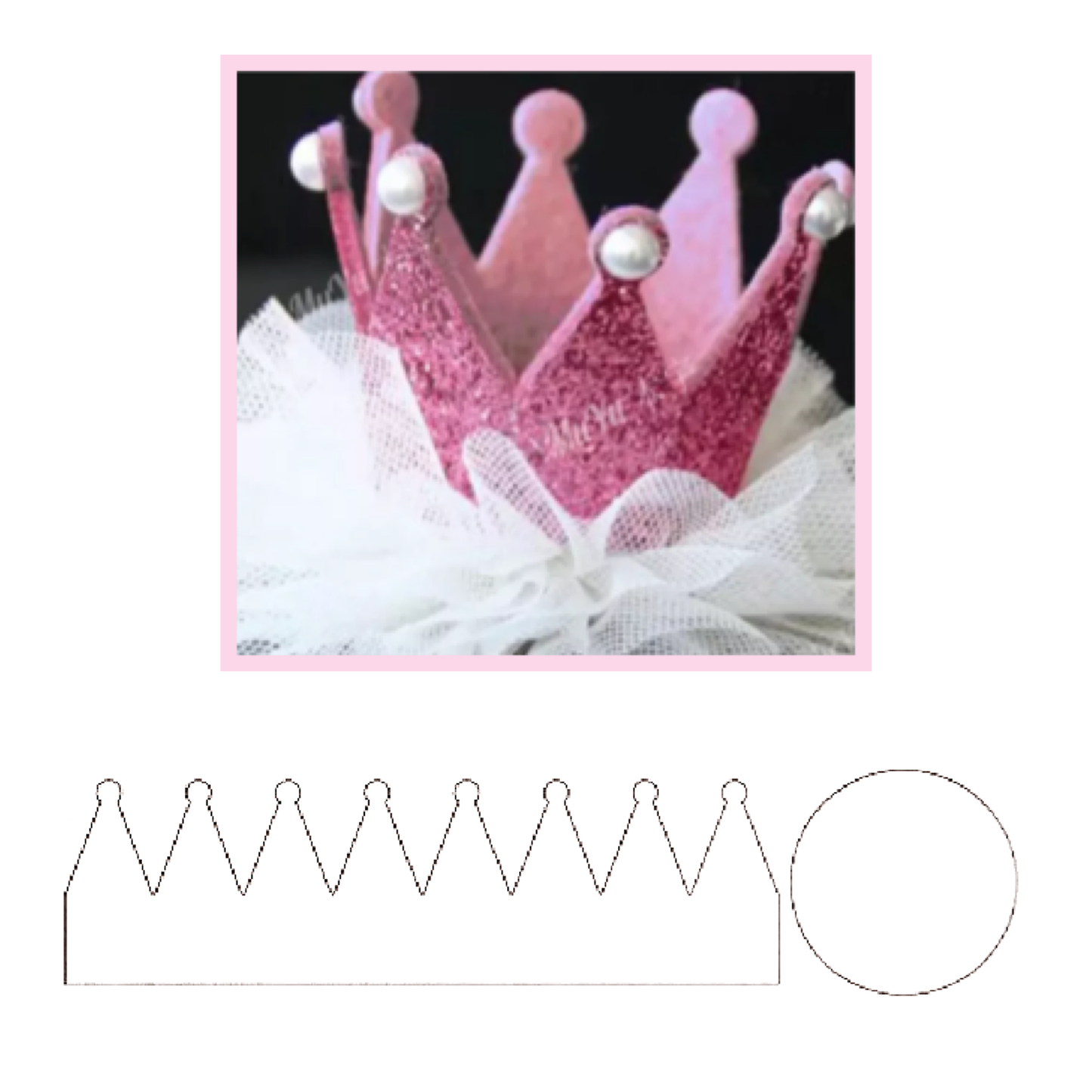 Toddler crown plastic template