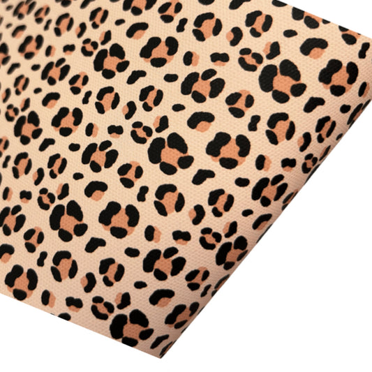Leopard printed canvas fabric A4