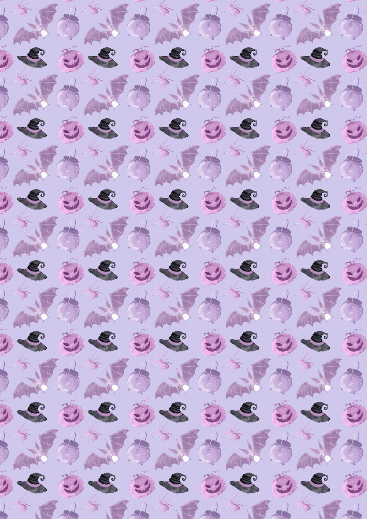 Bats and pumpkins printed premium canvas fabric  fabric