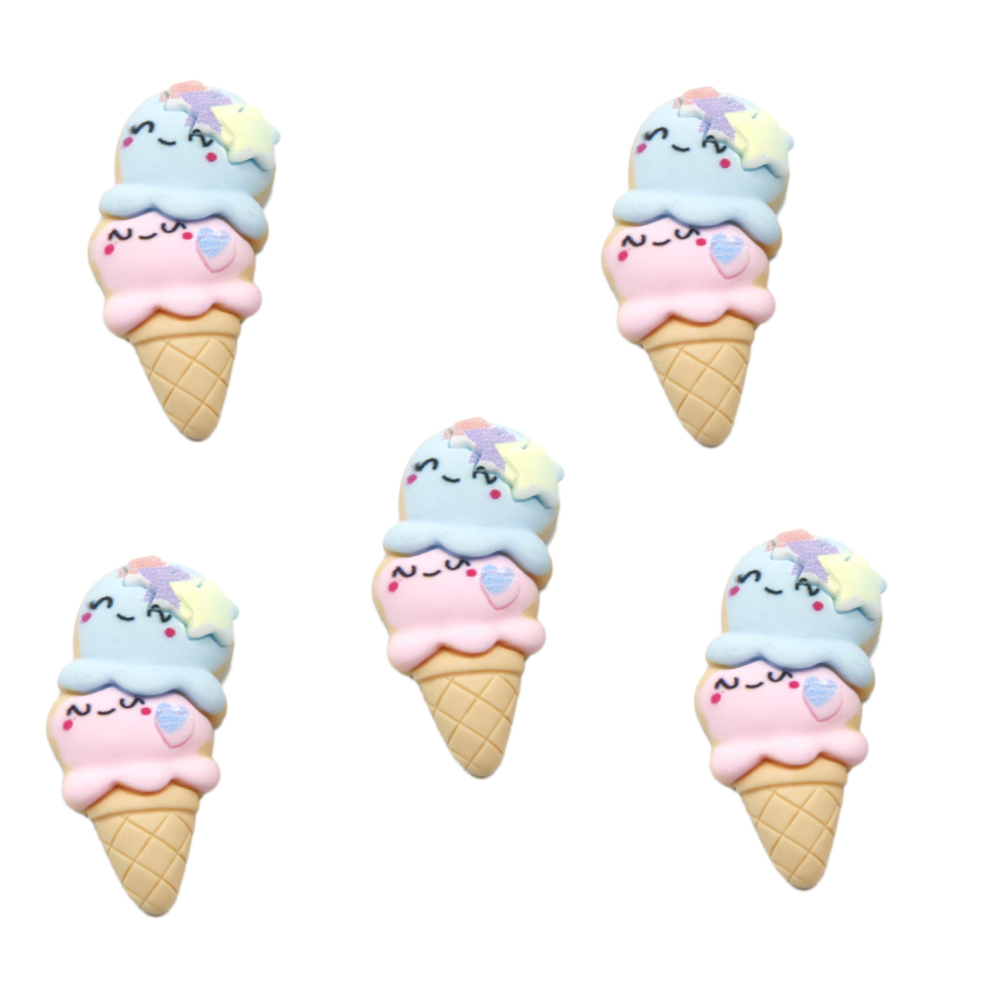 Smiling ice cream flatback Embellishments