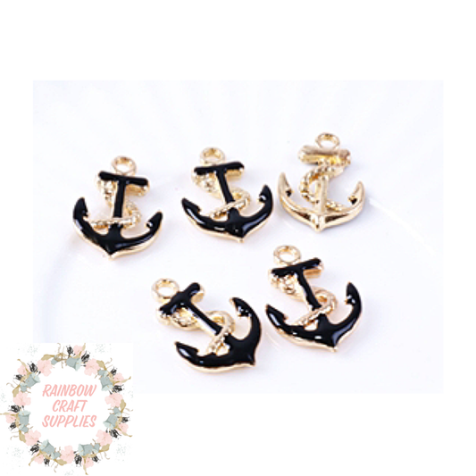 Pirate Ship’s anchor enamel charms