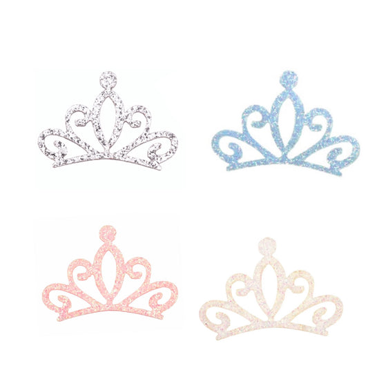 52x48mm felt backed glitter tiara  / crown embellishments