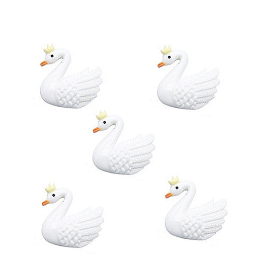 Swan flatback Embellishments x 4