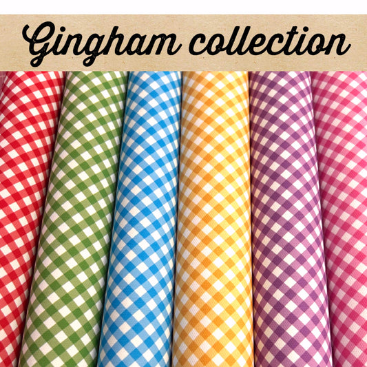 Gingham diagonal printed canvas fabric set