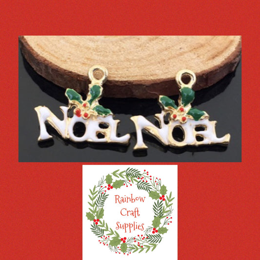 Noel Christmas  enamel  charms