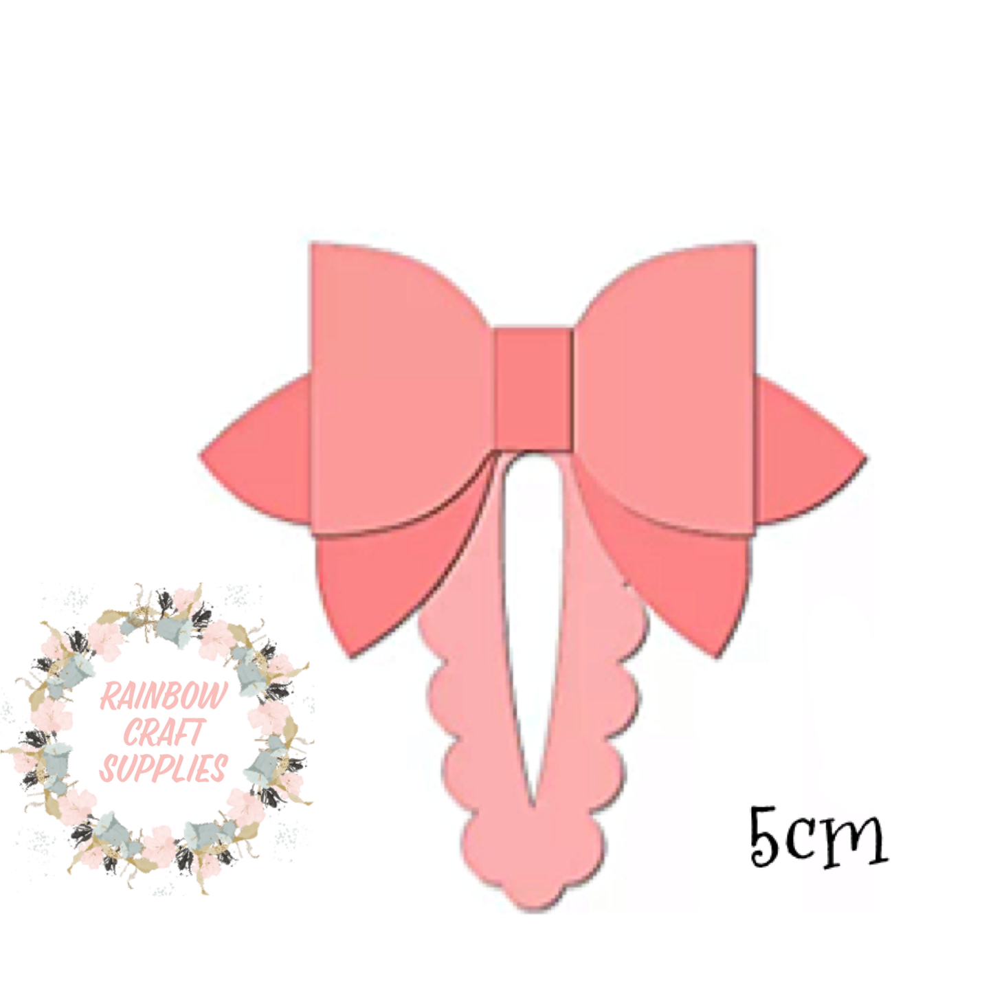 Scallop snap clip  with bow plastic template 5cm