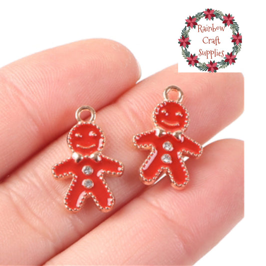 Gingerbread man charms