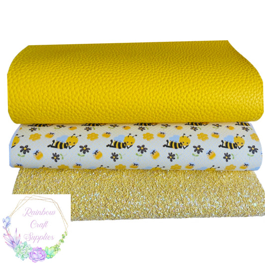Fiver Friday 3 piece bumble bee themed fabric set