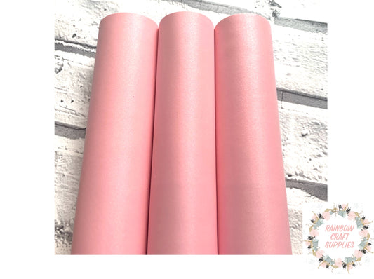 Luxury smooth pink leatherette fabric A4