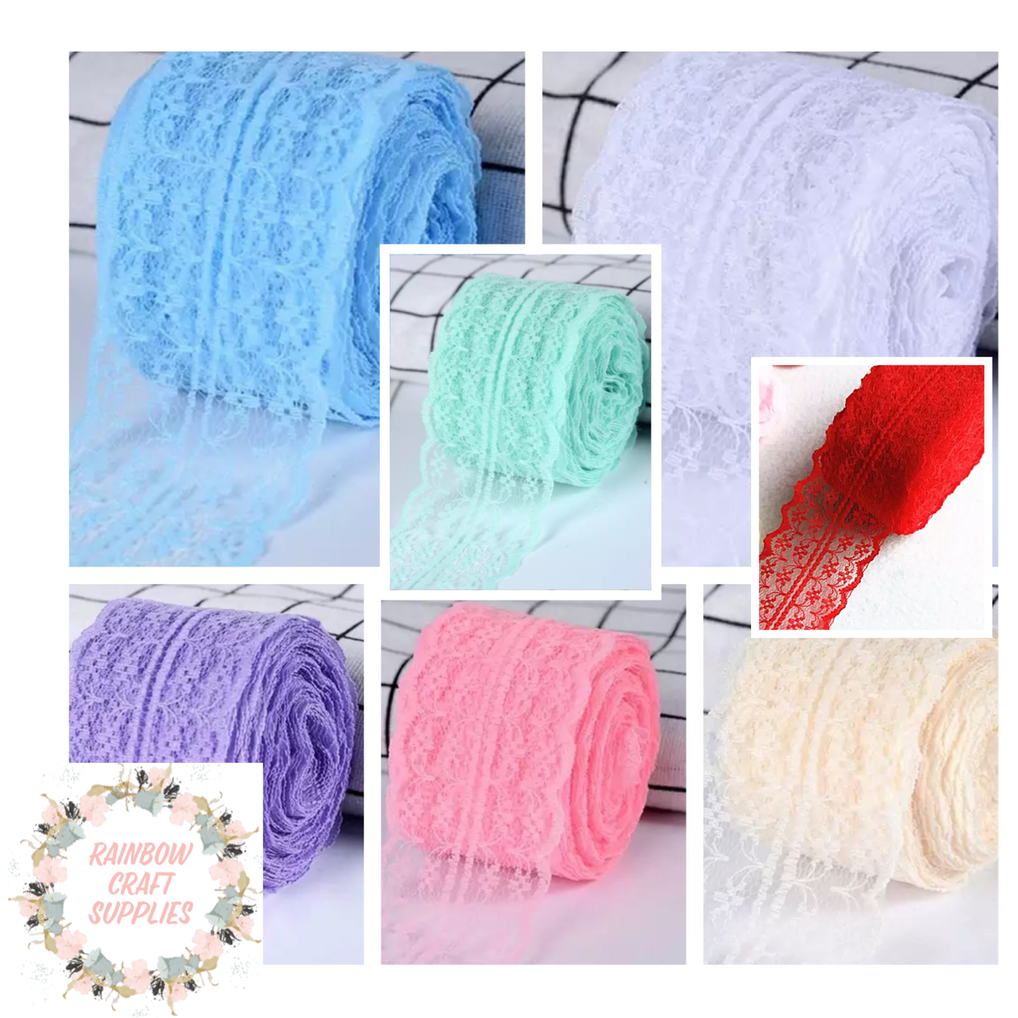 4.5cm embroidered lace ribbon  fabric 1 meter