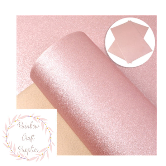 Blush pink Pearl metallic leatherette