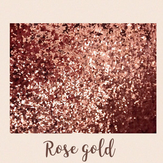 Rose gold  glitter fabric A4