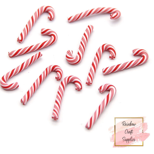 Candy cane clay embellishments