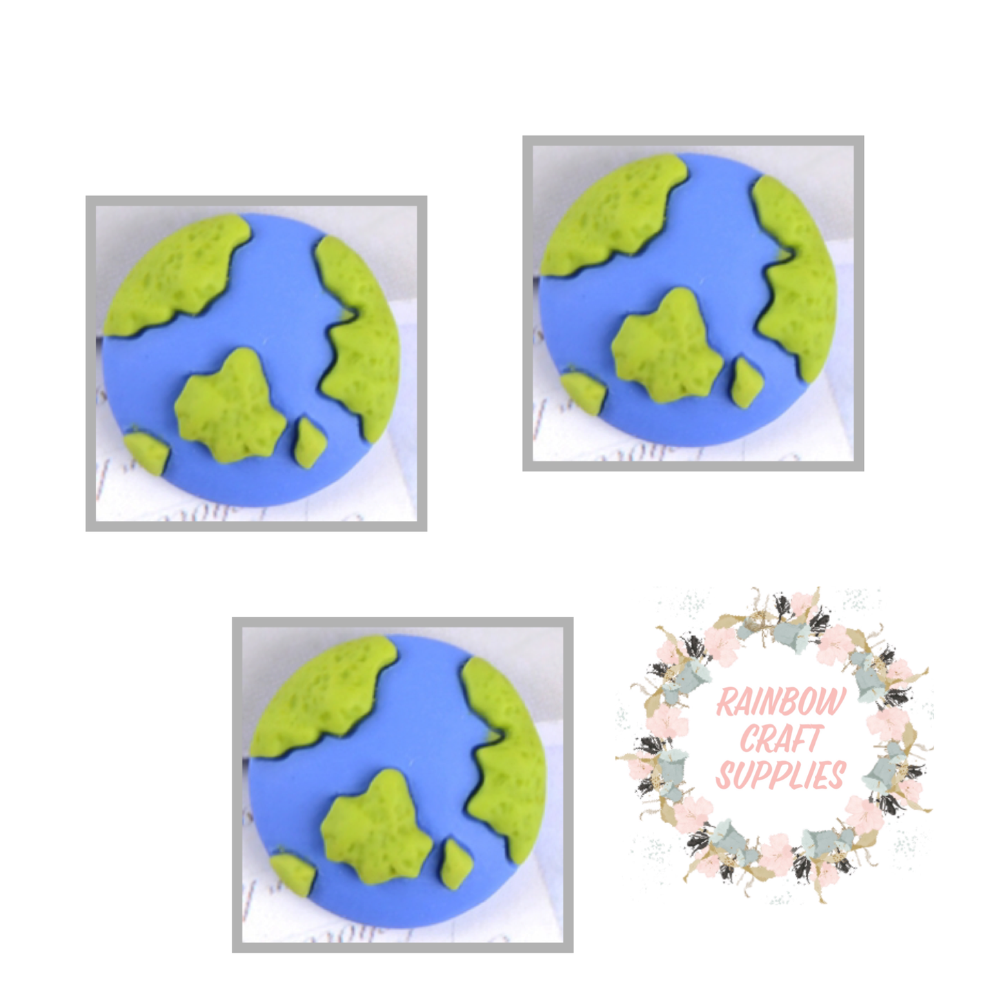 Planet earth flatback embellishments