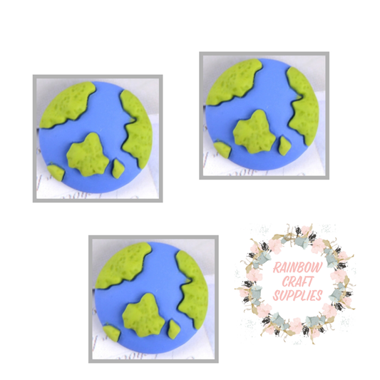 Planet earth flatback embellishments