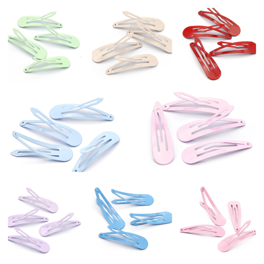 Colourful snap clips x 10 (6 colours) 50mm