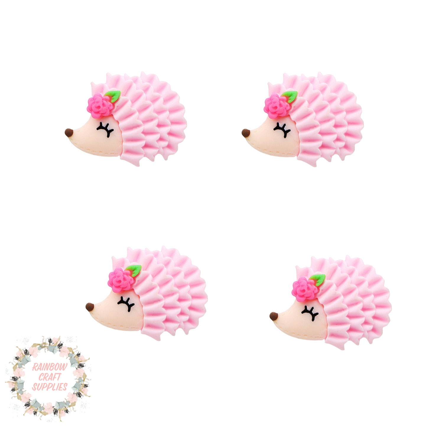 Cute little pink hedgehog