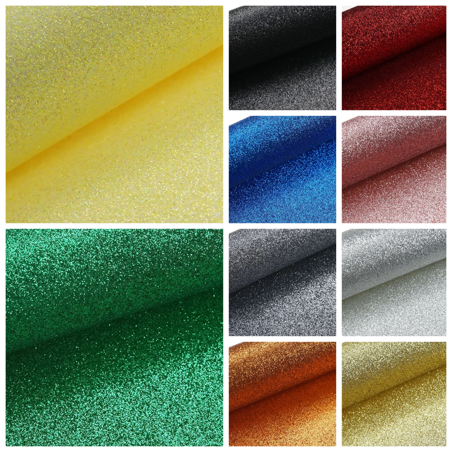 Fine glitter fabric A4 various colours available