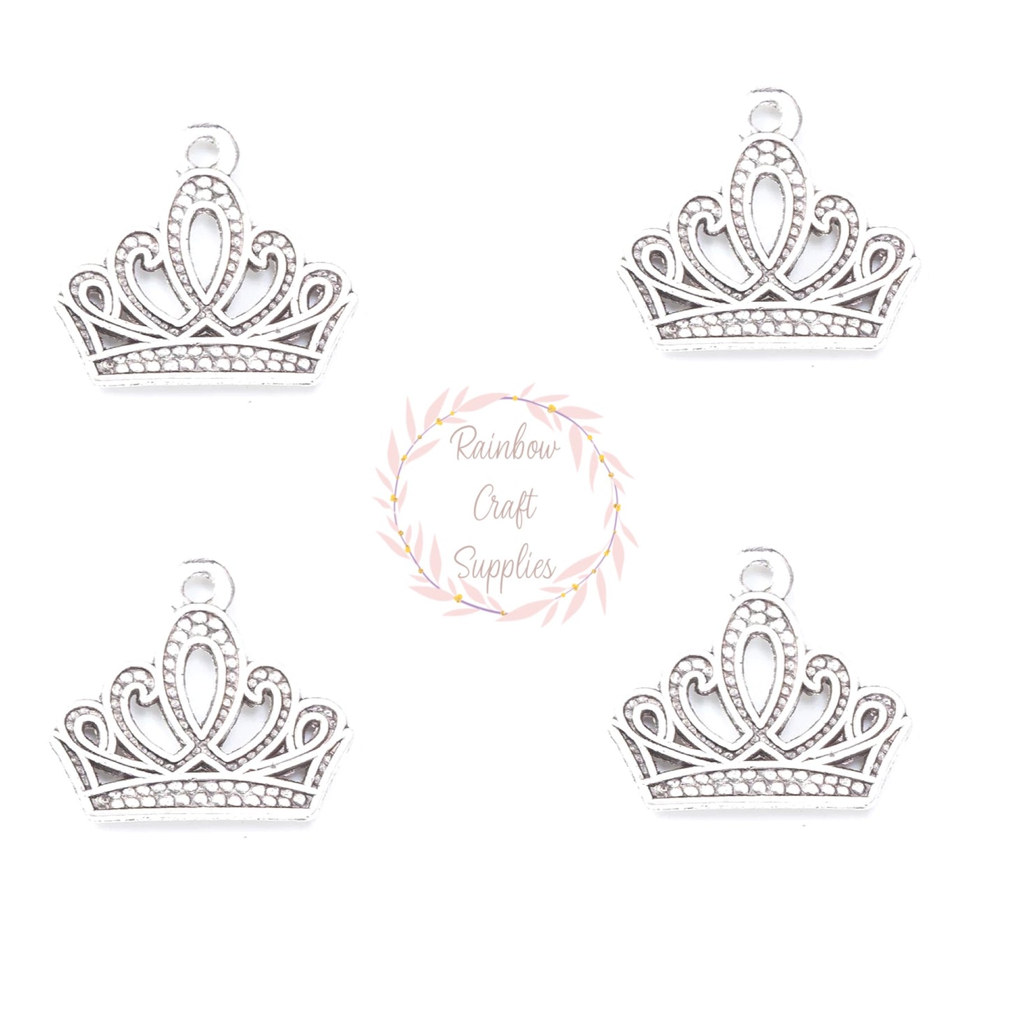 Silver  crown charms